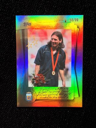 Cromo numerado 99 Lionel Messi Topps