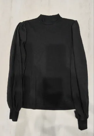 Maglioncino donna collo alto nero