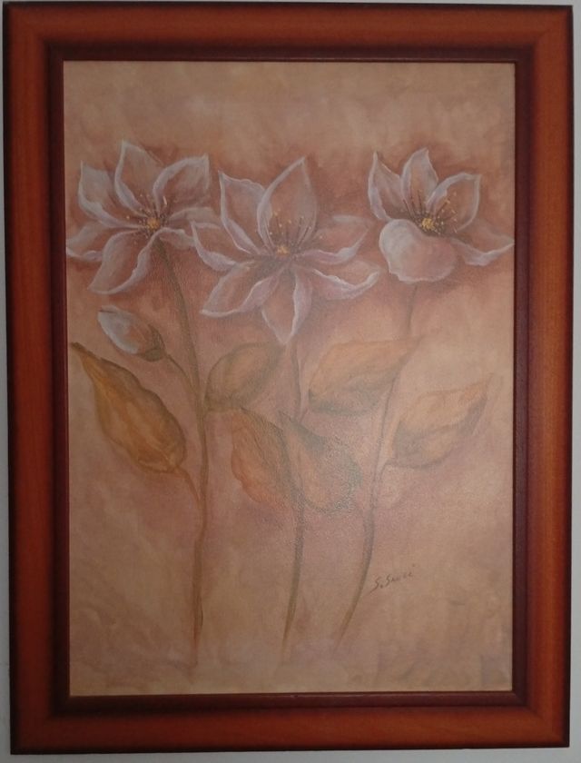 Cuadro grande flores tulipanes