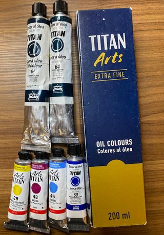 Confezione da 2 tubi di olio Titan Extra Fino