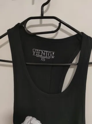 Camiseta sin mangas Viento Calavera Flores