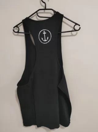 Camiseta sin mangas Viento Calavera Flores