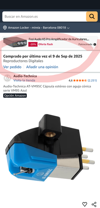 Aguja Audio Technica VMN95E NUEVA sin abrir