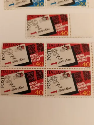 10 Francobolli 1967 Adozione Codice Avviamento pos