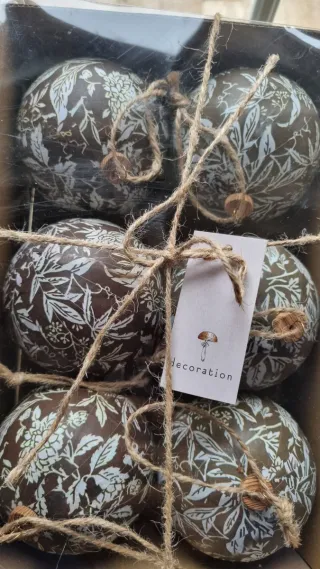 Bolas de Navidad Marrones cholate y verde oliva