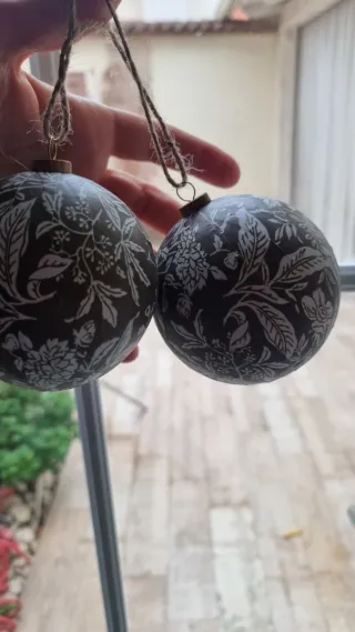 Bolas de Navidad Marrones cholate y verde oliva