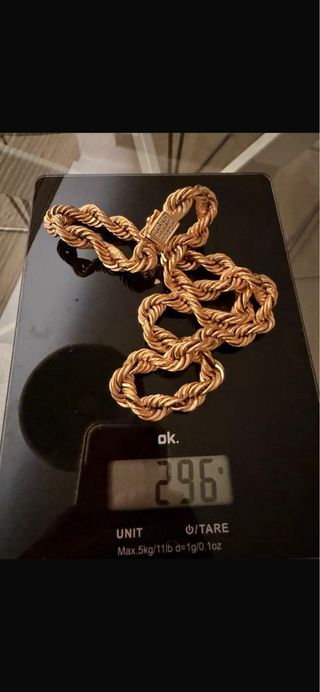 Cadena cordón (cordell) de oro rosa 18k – 295,38 g