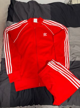 Conjunto Chándal Adidas Rojo y Blanco