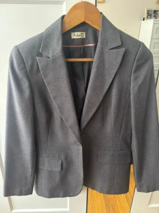 Blazer gris Select con raya diplomática