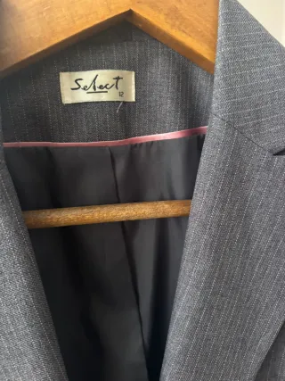 Blazer gris Select con raya diplomática