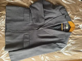 Blazer gris Select con raya diplomática