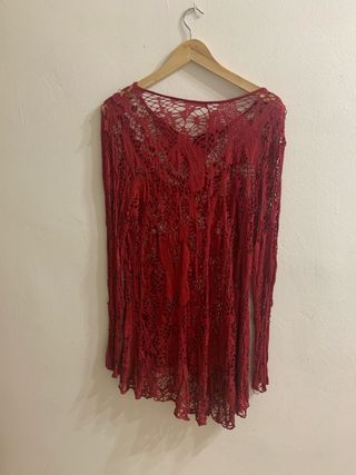 Camiseta de manga larga de encaje