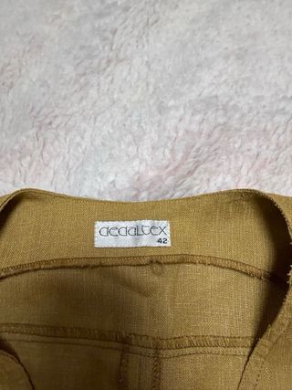 Vestido lino sin mangas botones