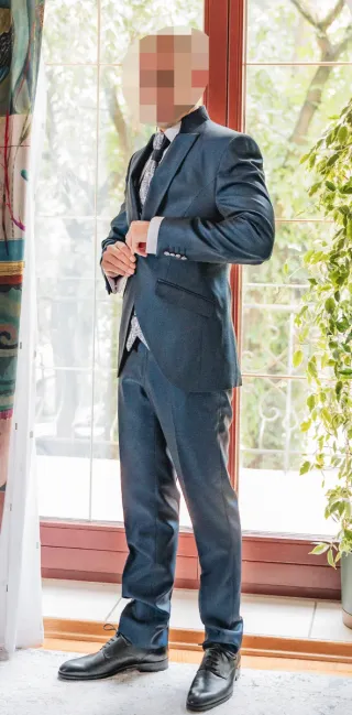 Traje de ceremonia/novio azul