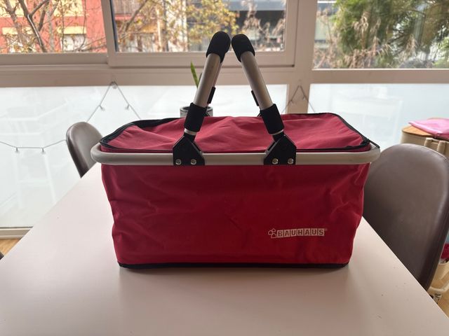 Cestino pieghevole Bauhaus Rosso