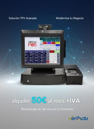 Alquiler 50€/mes TPV NCR + Impresora + Cajón