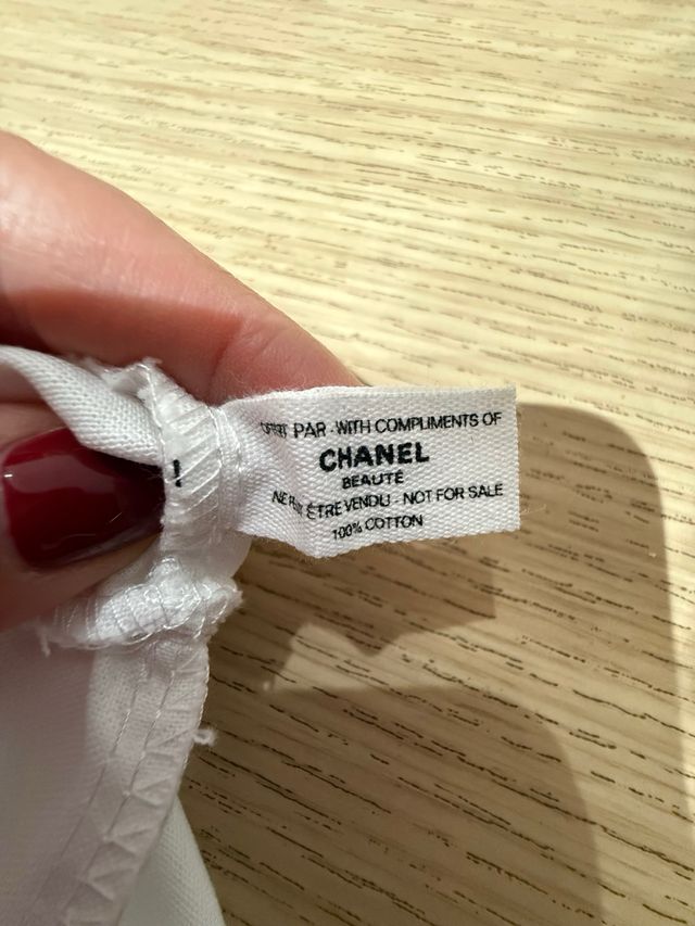 Sacchetto portaoggetti Chanel bianco