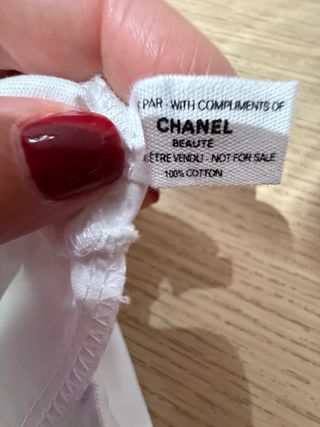 Sacchetto portaoggetti Chanel bianco