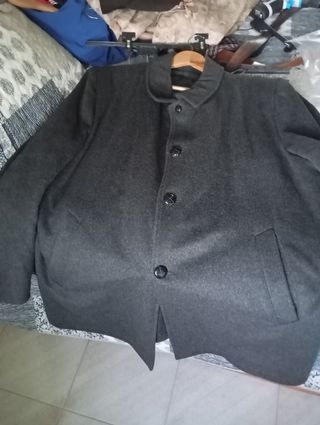 Chaquetón Brooks Brothers paño gris T.52/54