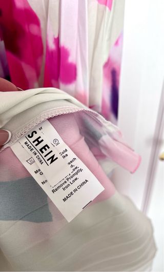 Vestido estampado flores plisado talla L