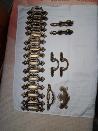 Lote Tiradores Muebles Antiguos Metal