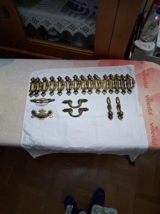 Lote Tiradores Muebles Antiguos Metal