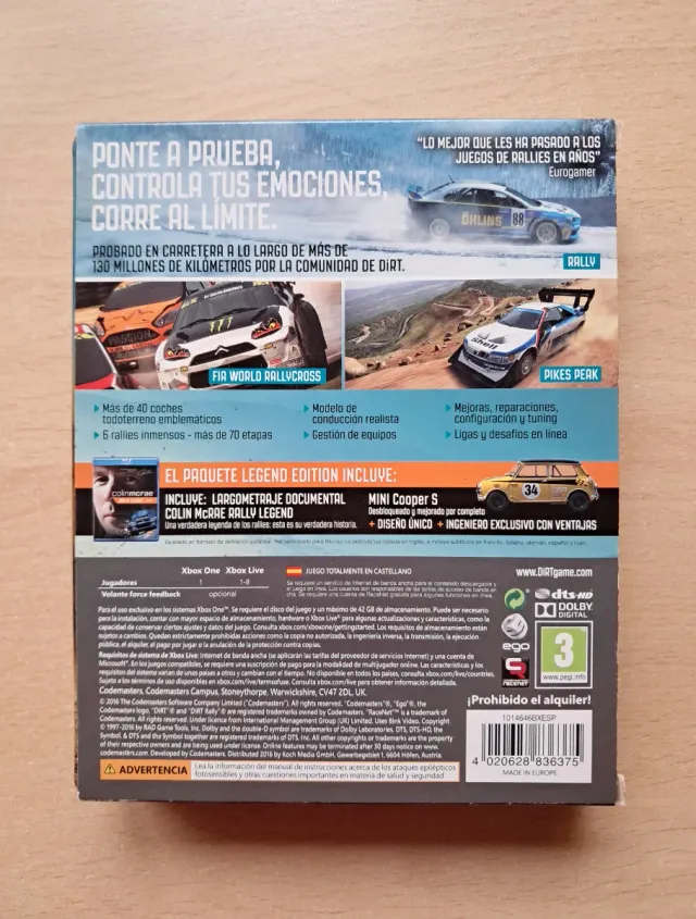 Dirt Rally Xbox Edición Legendaria