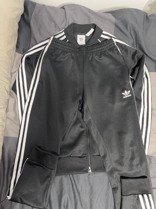 Conjunto Chándal Adidas Negro y Blanco