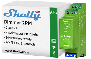 Shelly Pro Dimmer 2PM Regulador Luz Wi-Fi/LAN
