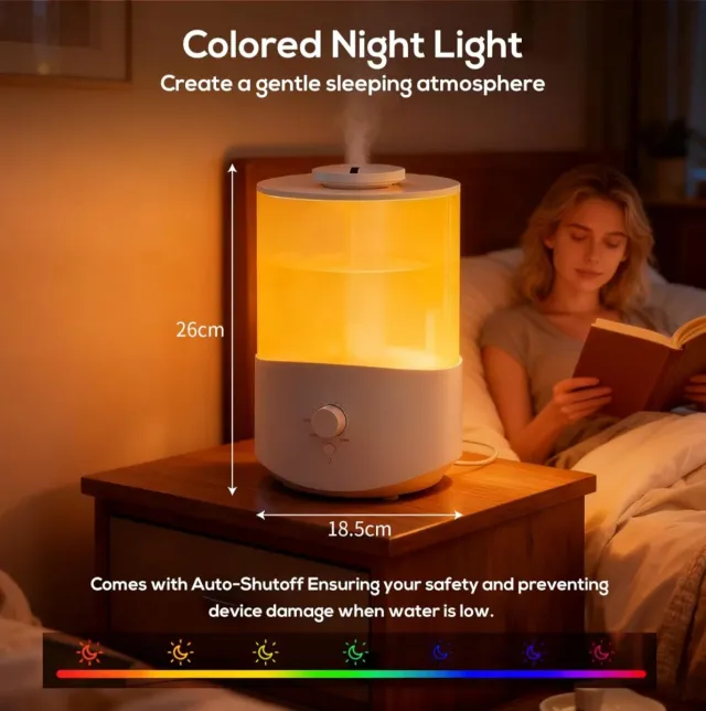 Humidificador de aire blanco y azul