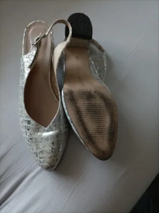 Zapatos plateados talla 37