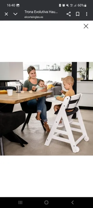 Trona Hauck Beta Plus con cojín y arnés