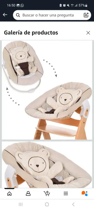 Trona Hauck Beta Plus con cojín y arnés