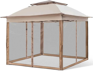 Gazebo 3 x 3 metri Pieghevole con Zanzariere Tessu