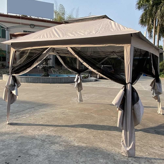 Gazebo 3 x 3 metri Pieghevole con Zanzariere Tessu