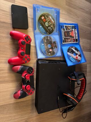Consola PS4 + 2 Mandos + Juegos + cascos game