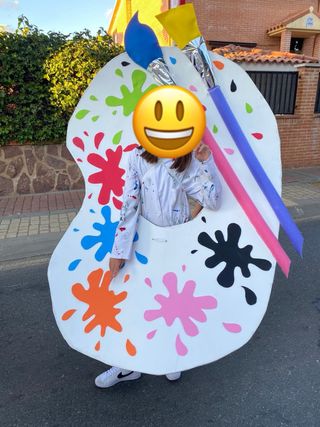 Disfraz Paleta de Pintura Carnaval Talla Única