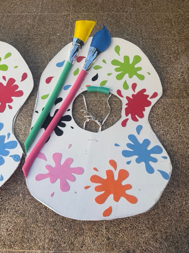Disfraz Paleta de Pintura Carnaval Talla Única