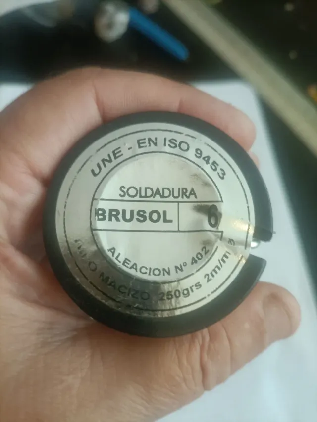7 rotoli di stagno, marca Brusol 6% Ag