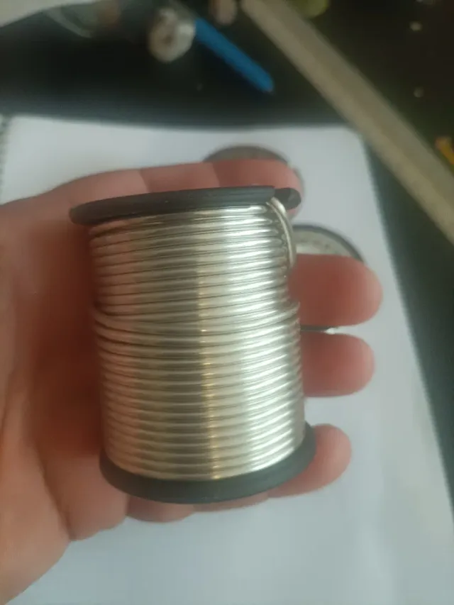 7 rotoli di stagno, marca Brusol 6% Ag