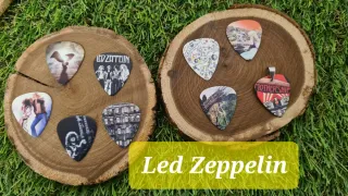 Collana plettro chitarra varie band