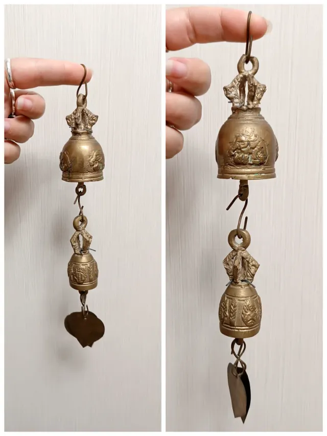 Antiche rare campane buddiste in bronzo