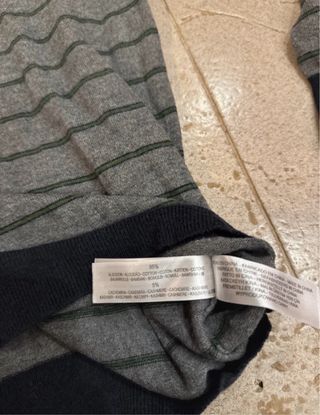 Jersey Massimo Dutti Rayas Gris y Verde