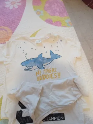 Lote 4 camisetas niño manga corta 3/4 años