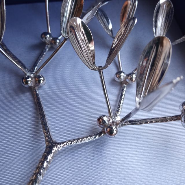 Vischio decorativo in metallo argentato