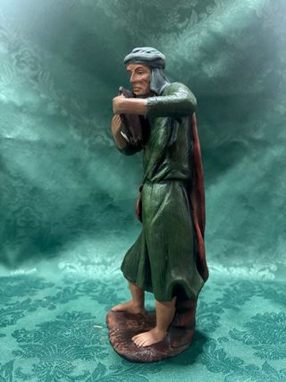 Dos Figura Belén Barro Artesanía Serrano Antigua