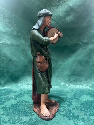 Dos Figura Belén Barro Artesanía Serrano Antigua