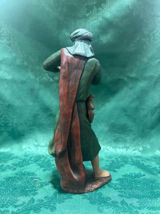 Dos Figura Belén Barro Artesanía Serrano Antigua