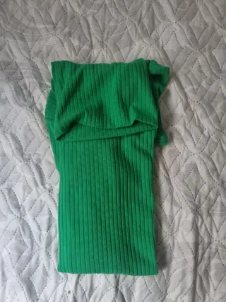 Vestido verde cuello alto T.M.