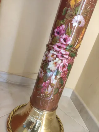 Porta vaso in ottone decorato